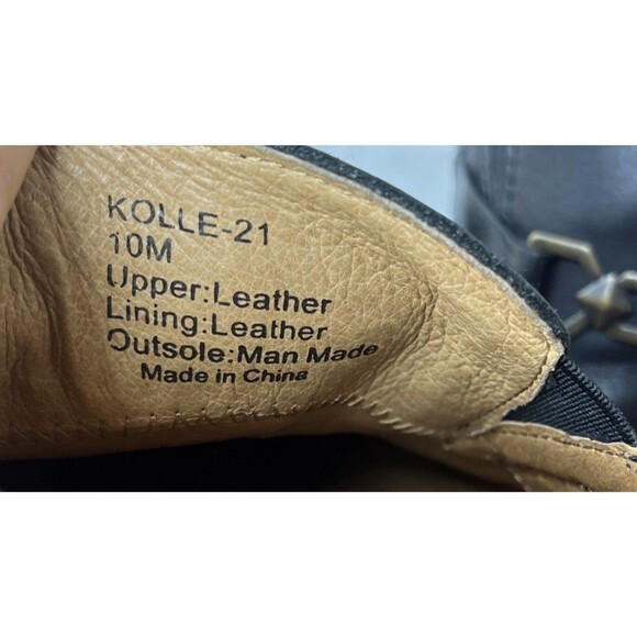 DONALD J. PLINER Men Sz 10 M Black LEATHER KOLLE 21 BIT LOAFERS Slip On Shoes main image 4